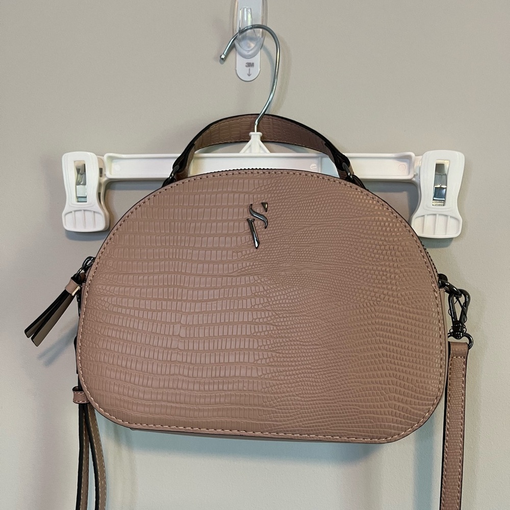 NWOT Victoria’s Secret Nude Croc-Embossed Women's Bag Purse